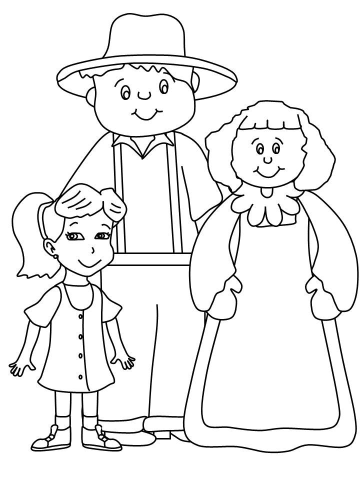 Plansa de colorat cu Familie 52 49
